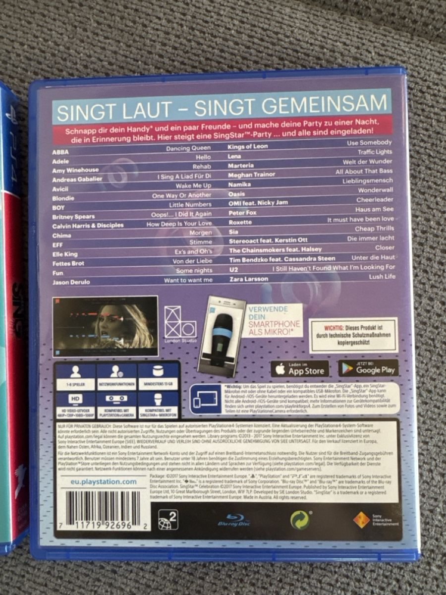 Giochi: Singstar Celebration Let's Sing 2016 PS4 mit 2 Mikros – Usato da Sigriswil venduto da Lujana04 2
