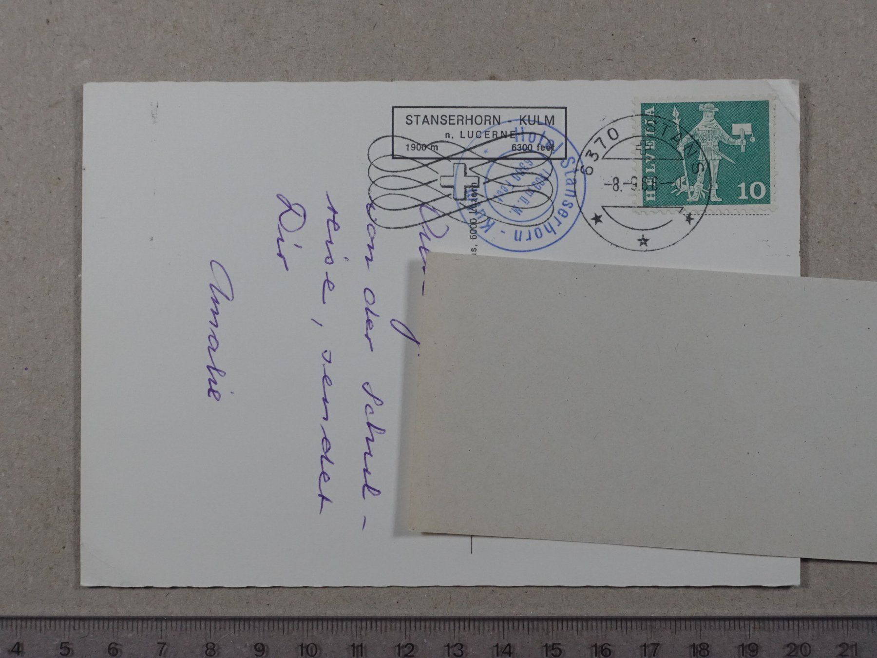 Cartoline postali: Stans, Stanserhorn, 1966 – Usato da Lenzburg venduto da fh1 1