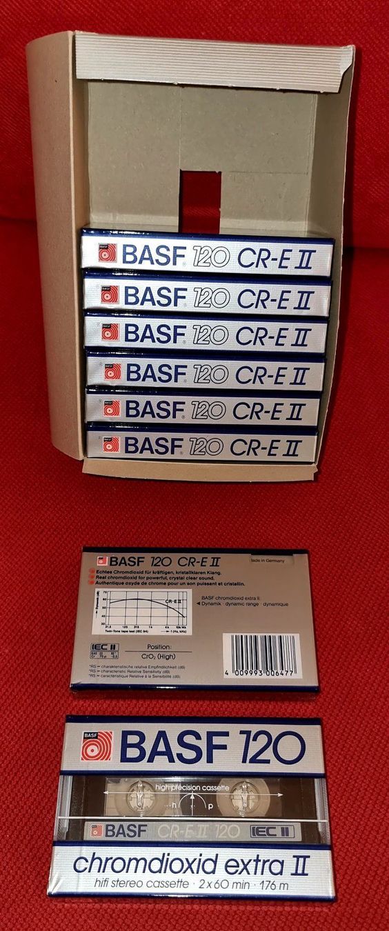Musicassette: Curious&special BASF "120 chromdoxid extra II" – Nuovo e nell'imballaggio originale da LAUSANNE venduto da Mistersound 2