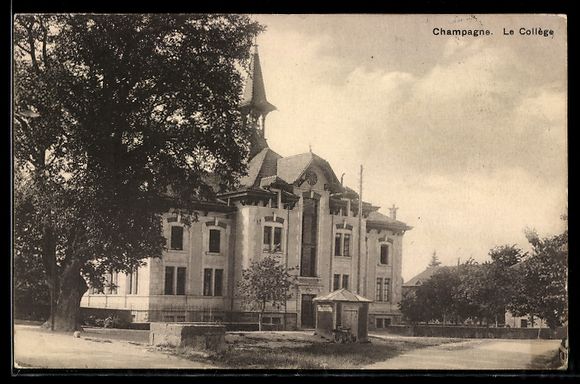 Cartoline postali: AK Champagne /Vaud, Le Collège – Usato da Berlin venduto da bartko-reher
