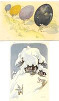 2 AK PRO JUVENTUTE ZWERGE 1919 OSTERN WINTER