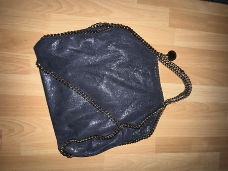 Stella Mccartney Gandtasche glitzer blau
