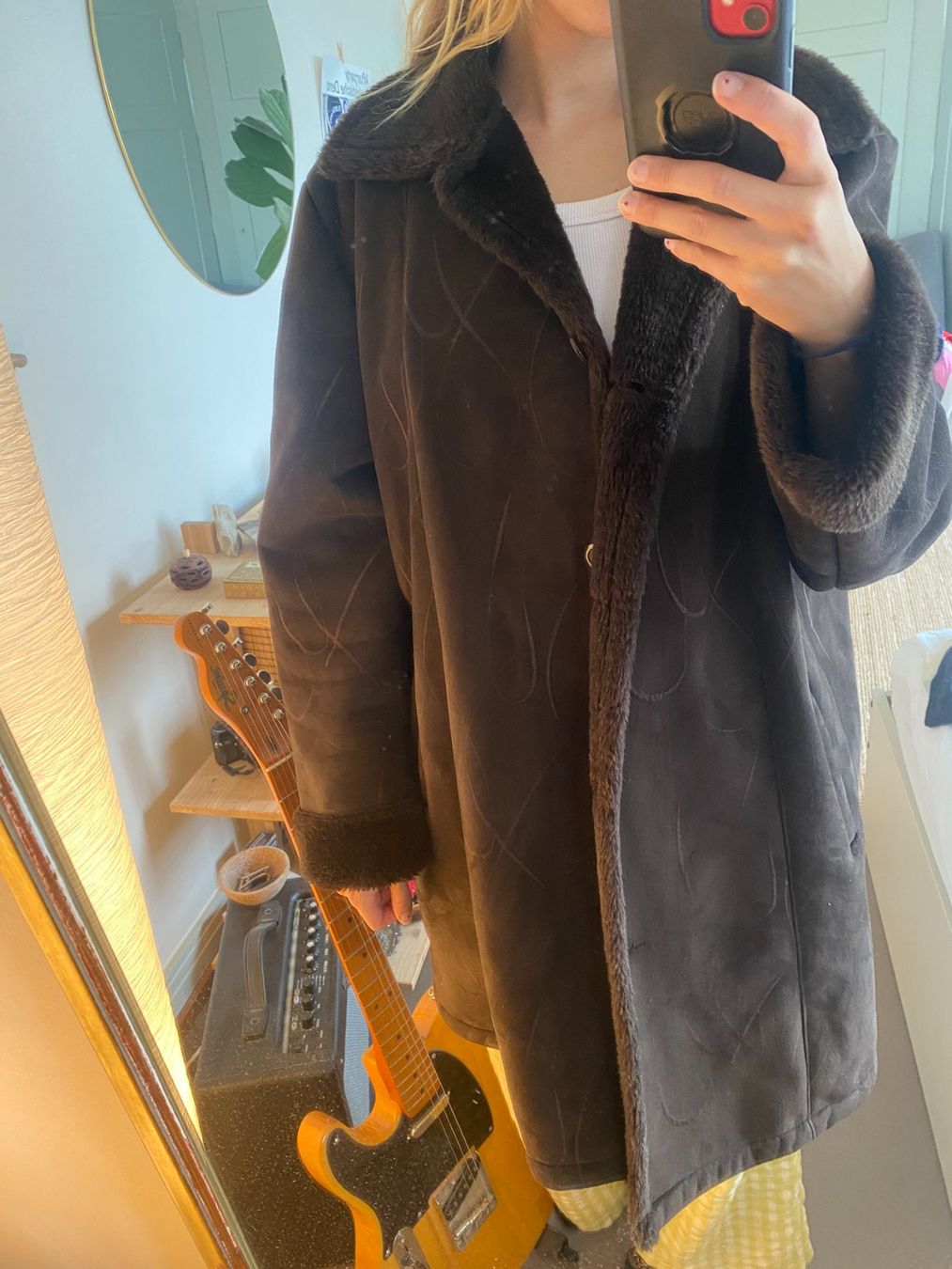Cappotti: Brauner Wildleder Wintermantel Gr. M/L – Usato da Zürich venduto da fridadfriz 4