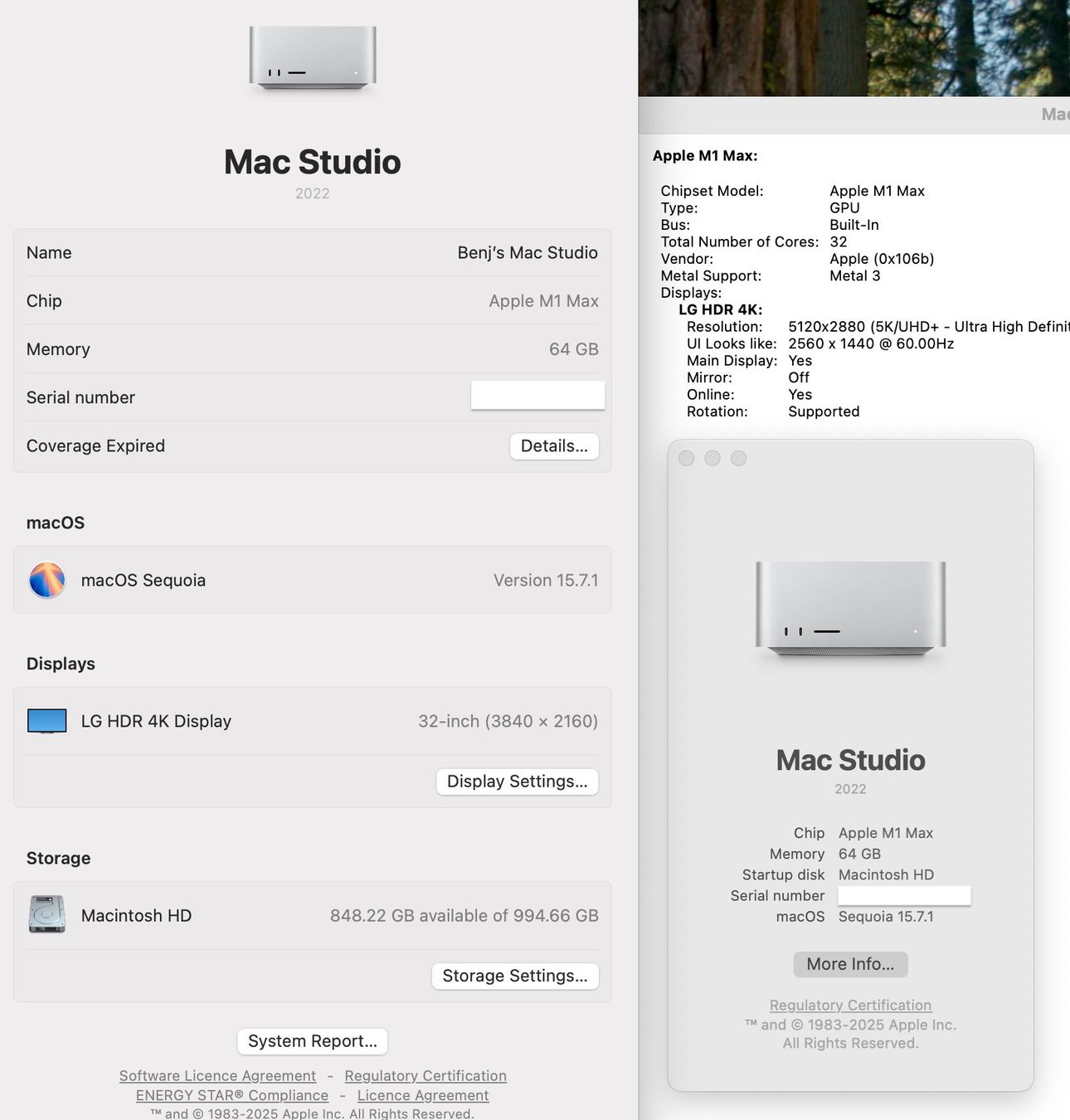 Apple PCs: Mac Studio M1 Max 64GB 1TB – Gebraucht aus Dornach von BenplusSteve 5