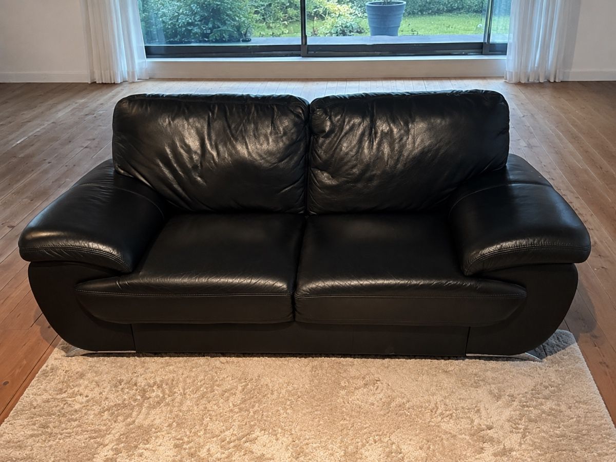 Sofas: Ledersofa 2-Sitzer schwarz  – Gebraucht aus Chur von arxi 1