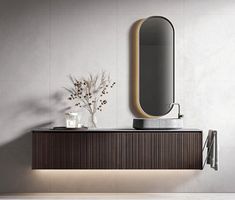 Edone Design Spiegel Reflexio mit LED H135 x B45