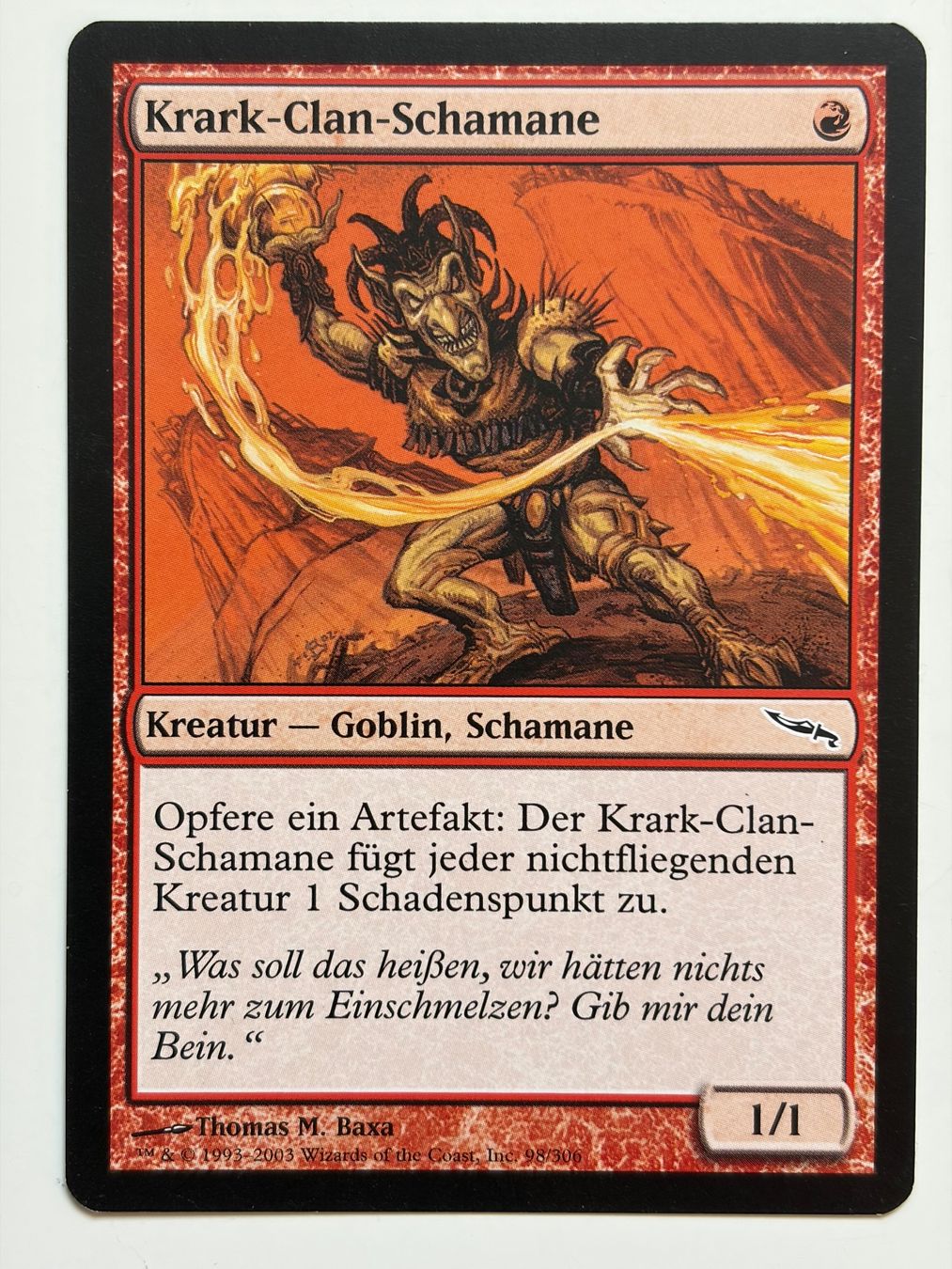 Magic The Gathering Sammelbilder & Trading cards: Krark-Clan.Schamane - Mirrodin – Gebraucht aus Bonstetten von ddiederichs