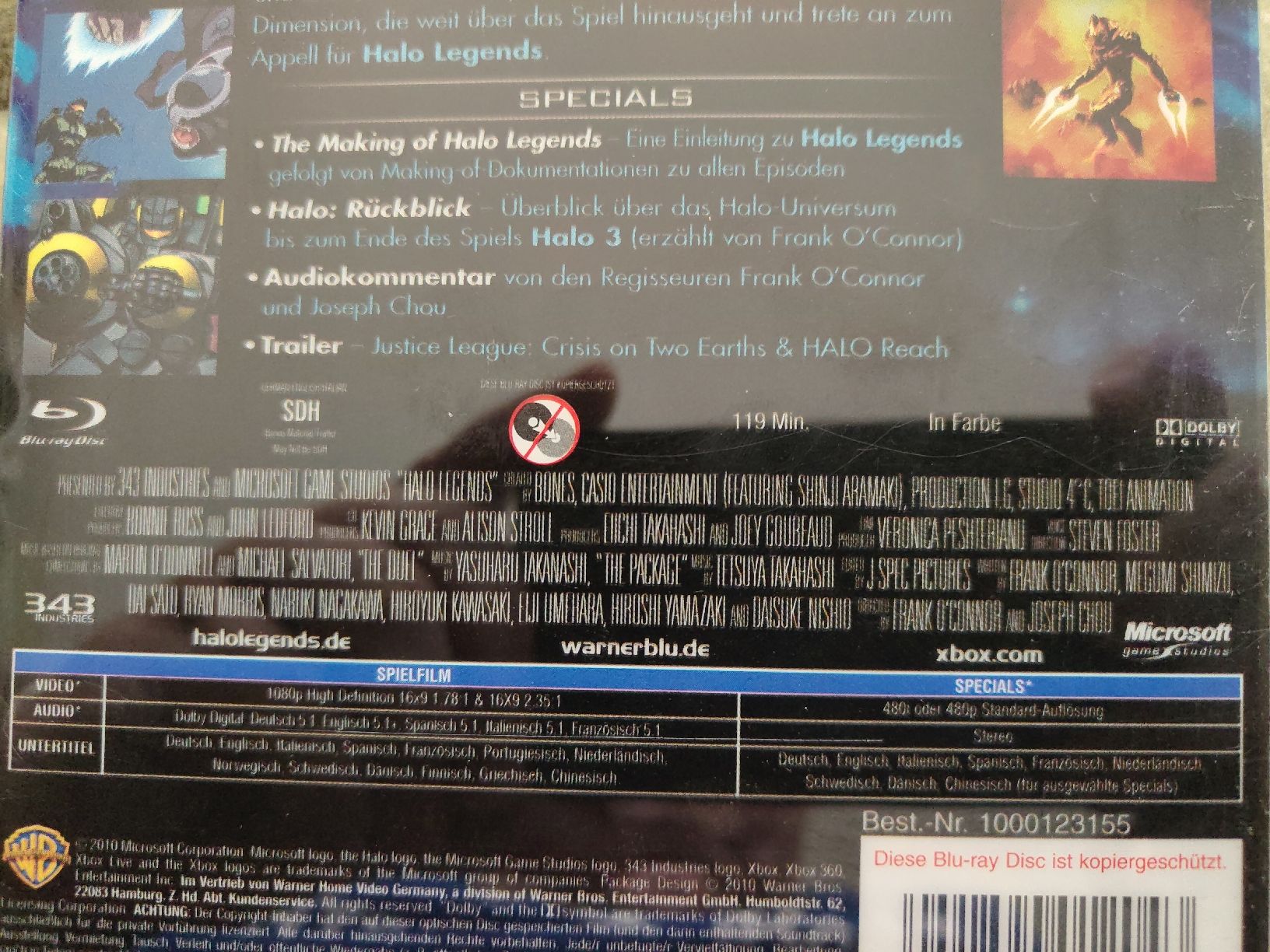 Tutti i DVDs: Halo Legends BluRay – Usato da Ballwil venduto da eldave 2