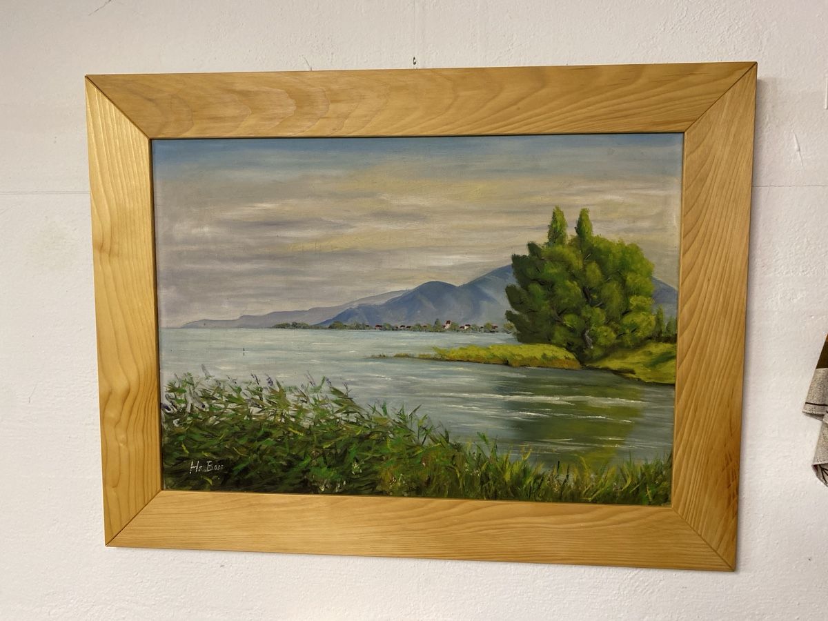 Dipinti: Gemälde Landschaft mit See und Bergen Hr.Boss – Usato da sursee venduto da trilli-tralli 4