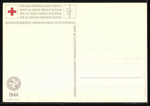 Cartoline postali: Martin Disteli: Schweizer Bundesfeier 19 – Usato da Berlin venduto da bartko-reher 1