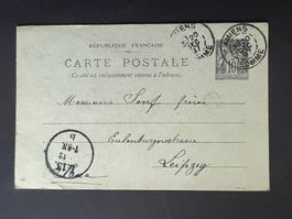 Potale Carte Frankreich 1897  (V466)
