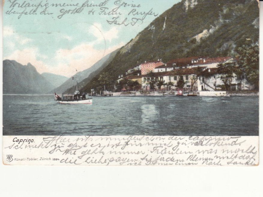 Cartoline postali: Caprino 1904 mit Stabstempel Pugerna – Usato da Bürglen TG venduto da StampGraf
