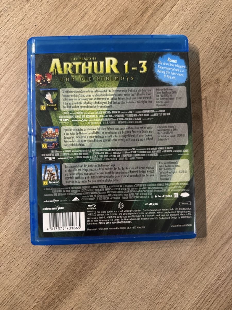 Tutti i DVDs: Arthur 1-3 Collection BluRay – Usato da Hagendorn venduto da masterchieff 1