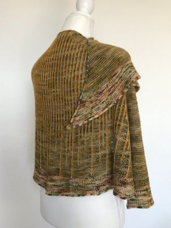 Tuch halbrund - Merino superwash - handgestrickt - Unikat