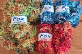 Garnpaket 7, 440 g "Fox" von Gründl, blau, rot, gelbgrün