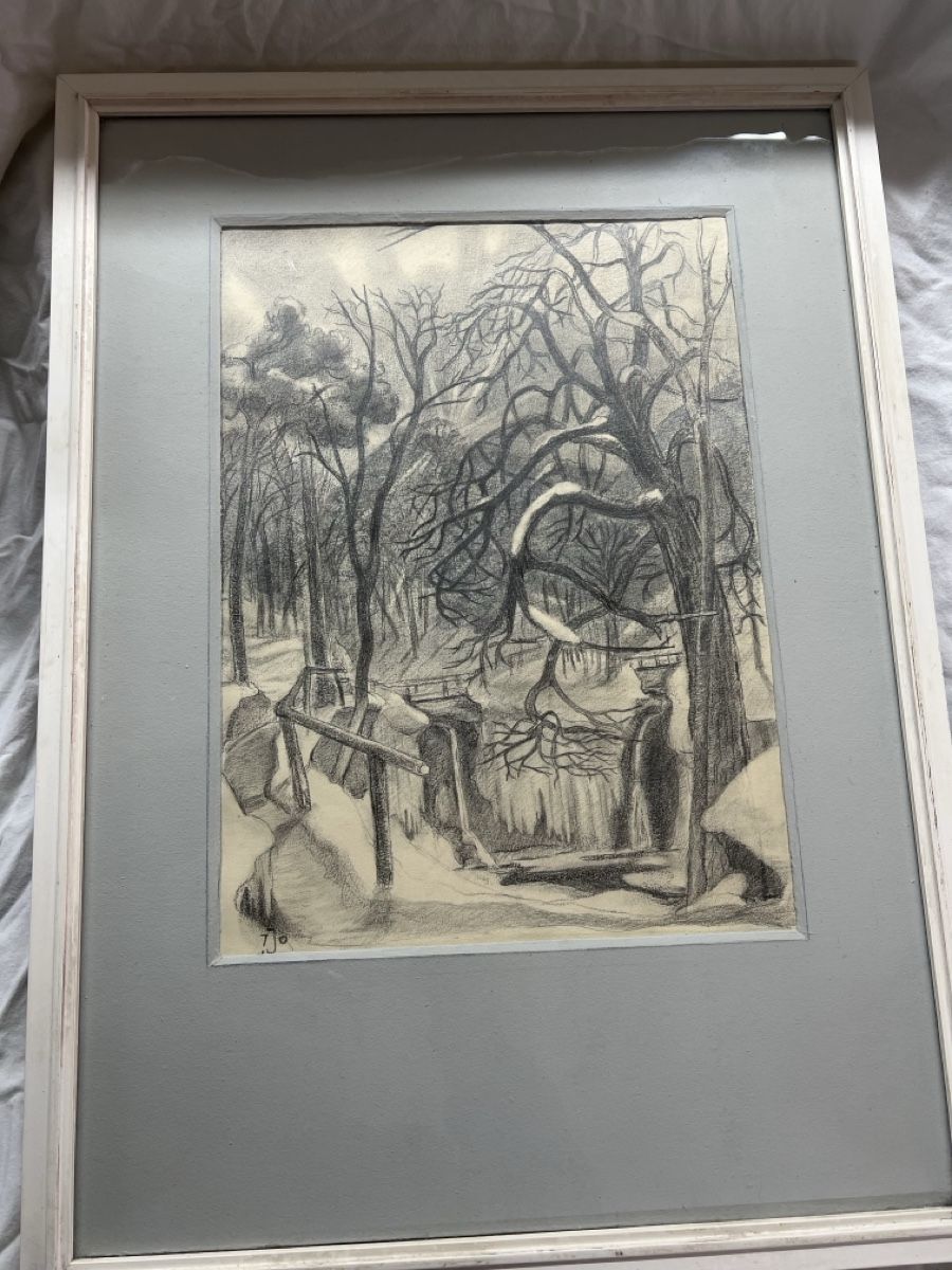Grafica & Litografie: Bleistiftzeichnung, gerahmt, Litho – Usato da Urnäsch venduto da Ursjack