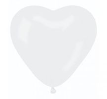Herzluftballons, Weiss Pastell, Riesen Herzen, Ø 44cm, 5 St.
