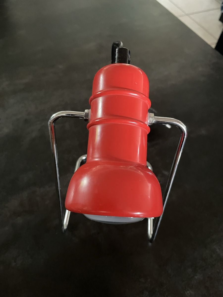 Lampen: Lampe de Bureau Design Vintage Rouge – Gebraucht aus Vallamand von Bricbracbroc82 6