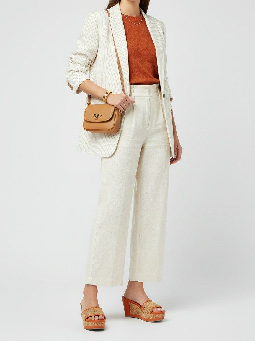 Prada Scarpe da donna: Prada Cork Wedge Sandale mit Absatz EU 36 Orange – Usato da Zürich venduto da shoe_shop 1