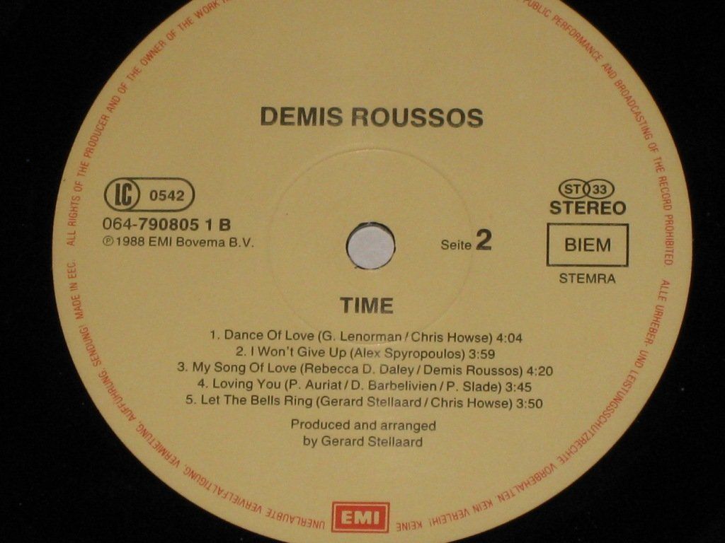 Dischi in vinile: LP - DEMIS ROUSSOS - TIME – Usato da Steckborn venduto da Quo7 2