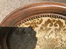 4 Chaises anciennes de salon/cuisine, velours or
