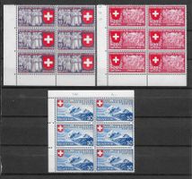 1939: Expo Zürich Sechserblock Serie Nr.225-227 **