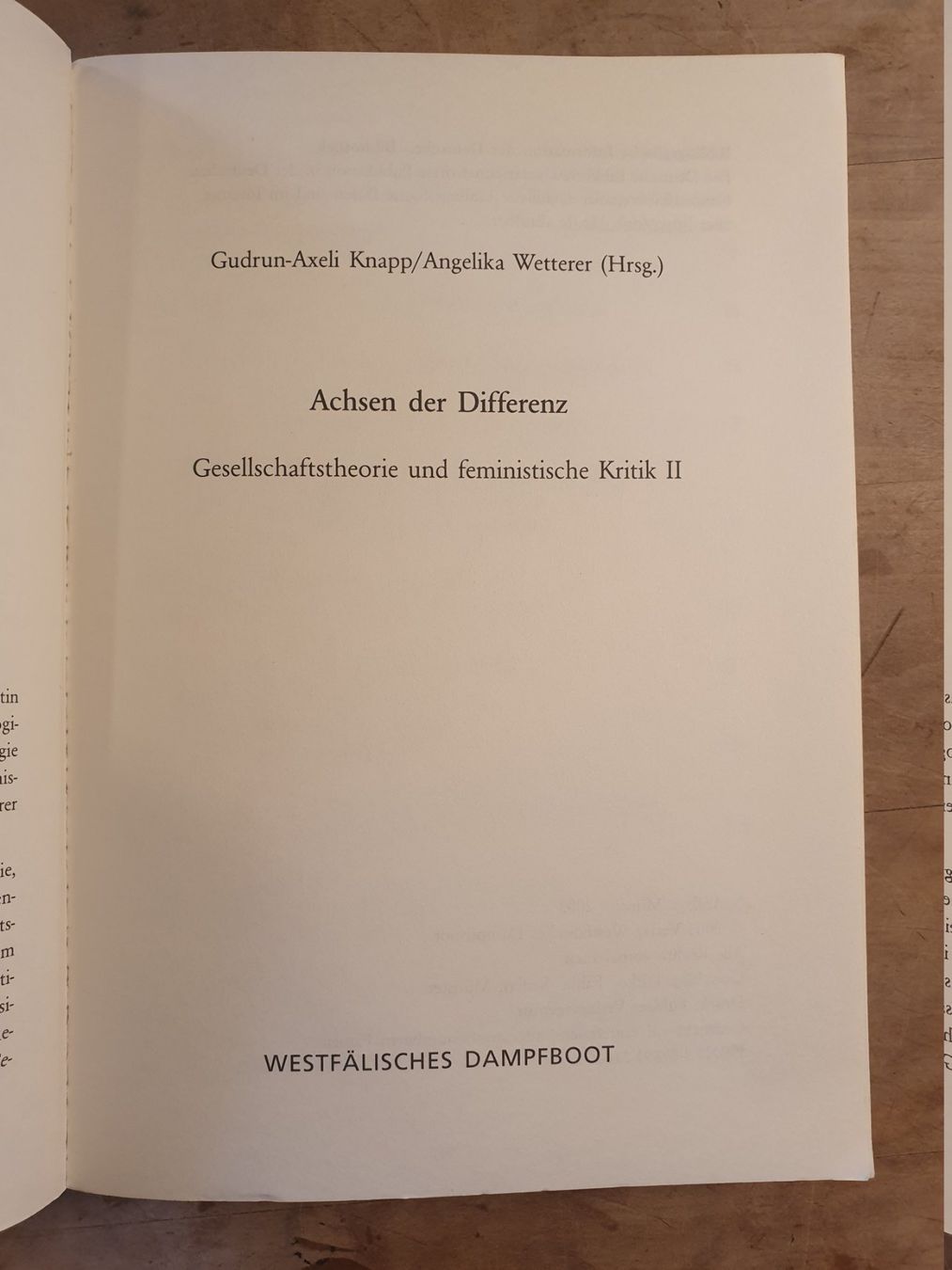 Libri: Achsen der Differenz Gudrun-Axeli Knapp Westfälisches Dampfb – Usato da Zürich venduto da loosebone 1