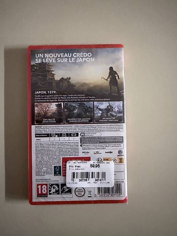 Jeux: Jeu Switch 2 Assassin's creed Shadows Neuf  – Neuf avec emballage d'origine à Genève par Mana1205 1