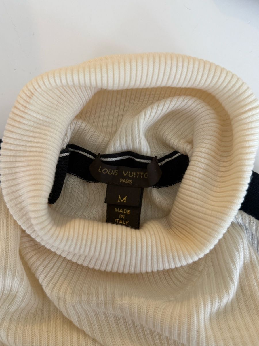Louis Vuitton Pullover & Sweatshirts: Pull col roulé Louis Vuitton crème noir taille M – Neu (gemäss Beschreibung) aus Genève von iry_67wr 8