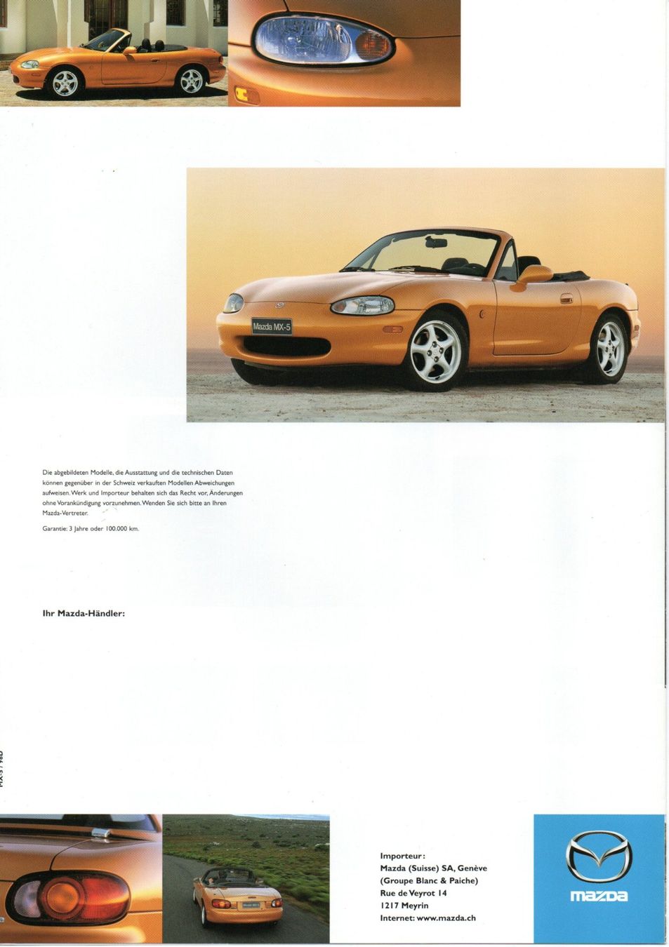 Mazda Automobili: Mazda MX-5 - CH-Original Prospekt – Nuovo (secondo la descrizione) da Malans GR venduto da Chueche427 3