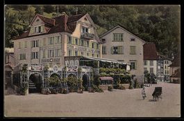 AK Flüelen, Hotel weisses Kreuz & Post