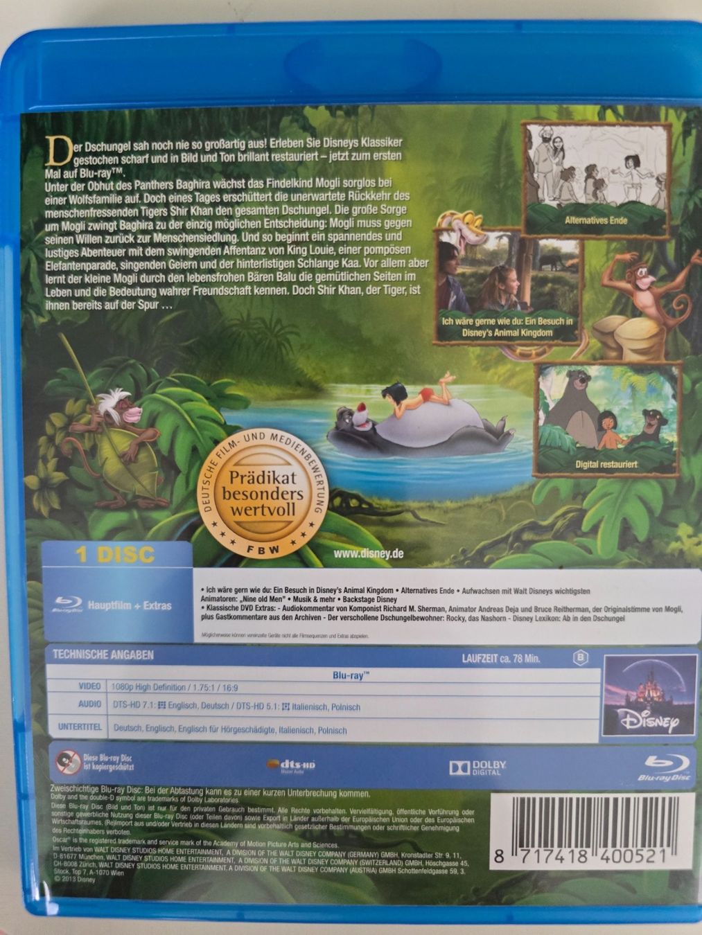 Tutti i DVDs: DAS DSCHUNGELBUCH - DIAMOND EDITION – Usato da Buchrain venduto da reloca 1