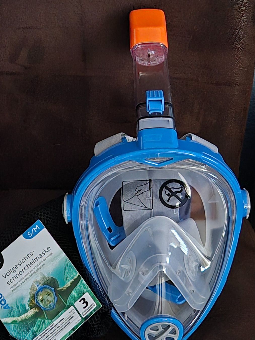 Schwimmbad: Voll Gesichtsschnorchelmaske S/M neu – Neu und originalverpackt aus Fraubrunnen von schlafenKuh