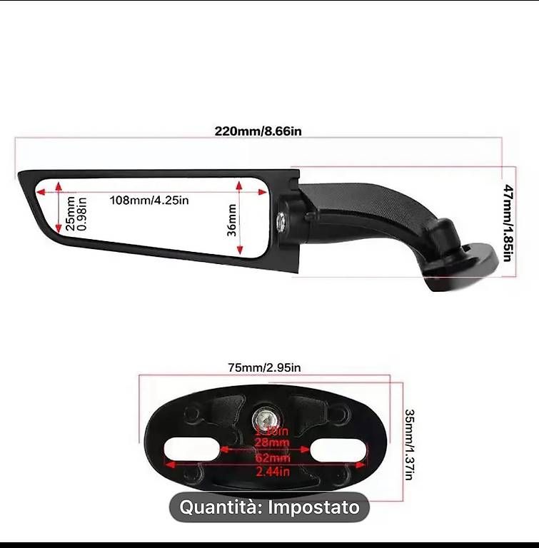 Tutti pezzi di ricambio per scooter: Specchietti scooter e moto  – Usato da locarno venduto da Emilio87 4