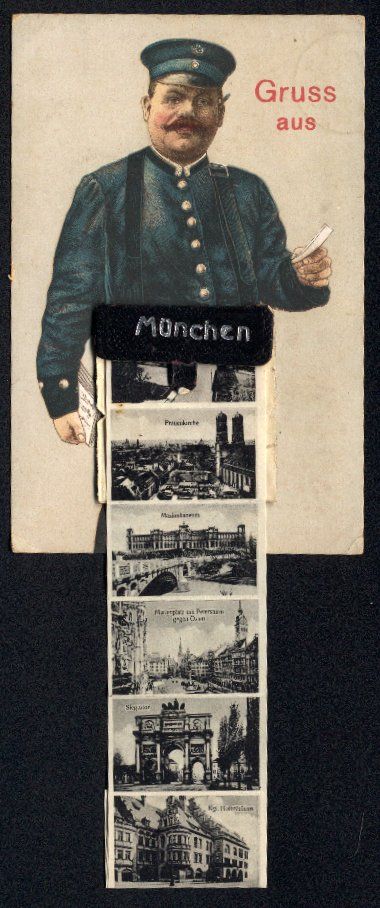Cartoline postali: München, Briefbote, Ansichten im Lepore – Usato da Berlin venduto da bartko-reher