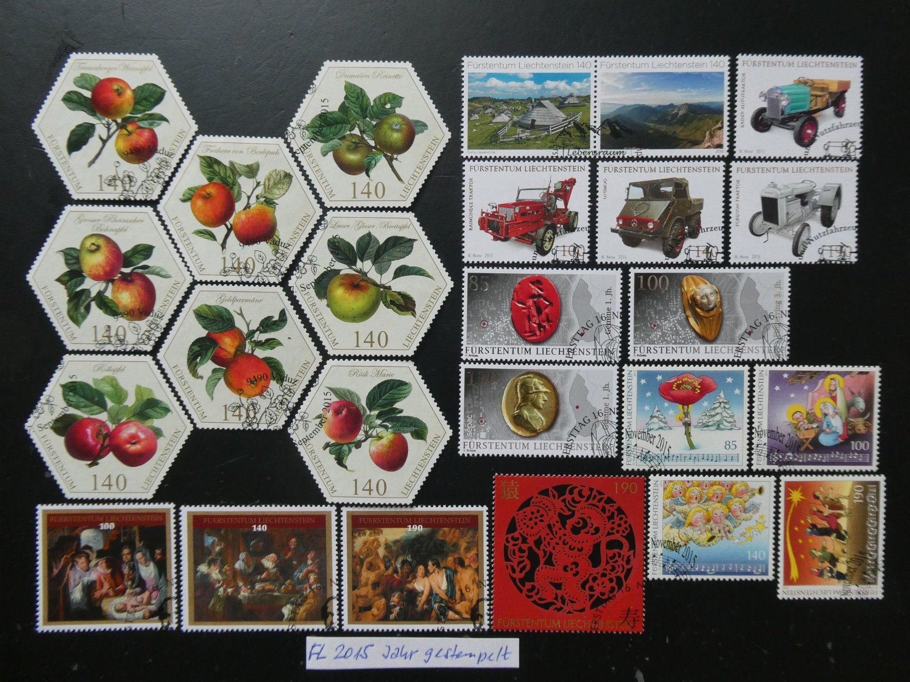Alle Briefmarken: FL 2015 Jahr gestempelt – Gebraucht aus Lausen von Herbamare01 1
