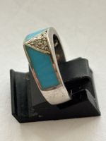 Silberring925 mit Türkis und Zirkonia,  Vintage💍
