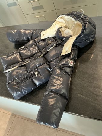 Moncler Enfant Daunenjacke Mädchen – Navy/Weiss – Original