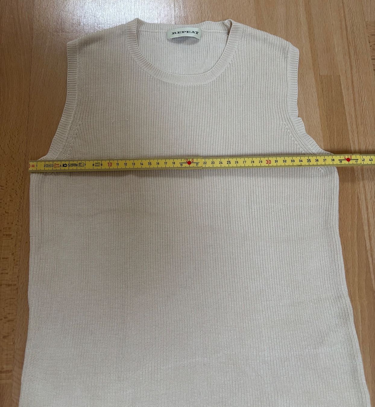 Repeat Top: Repeat - Stricktop - 100% Seide - Ecru - Gr. 40 – Usato da Zofingen venduto da Justizia_01 1