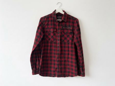 Karierte Bluse Karohemd Kariertes Hemd 100% Baumwolle Gr.S