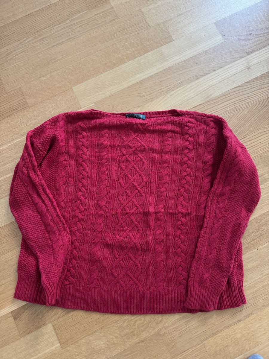 Ralph Lauren Maglioni & Felpe: Ralph Lauren Pullover Grösse M - Rot, Zopfmuster, Baumwolle – Usato da St. Gallen venduto da rechsteinerholding