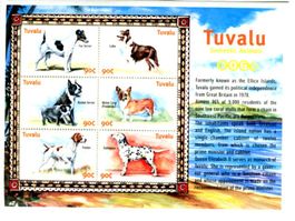 Block "Dalmatiner, Foxterrier, Corgi, Pointer". Tuvalu