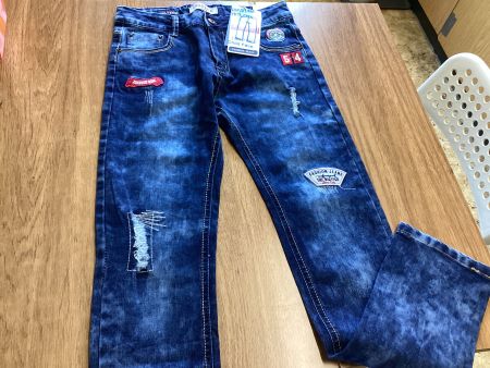 Coole Jeans mit Flicken, Grösse 152, neu mit Etikett