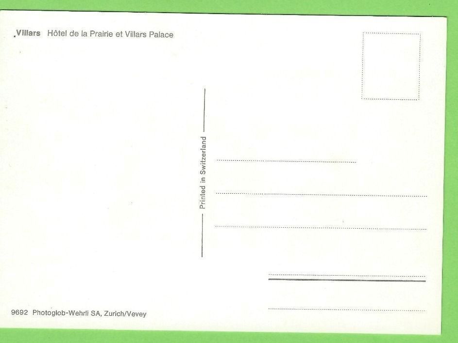 Cartoline postali: Villars, Hôtel Palace – Nuovo (secondo la descrizione) da Zürich venduto da t24_de 1