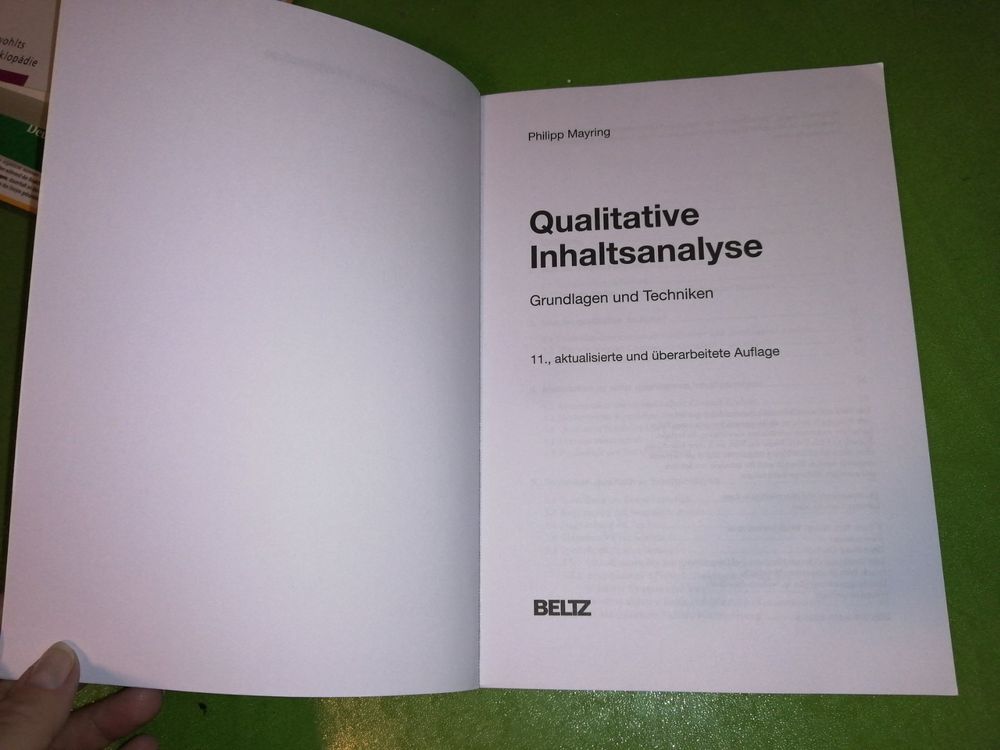 Qualitative Inhaltsanalyse 11. Auflage Philipp Mayring | Kaufen auf Ricardo