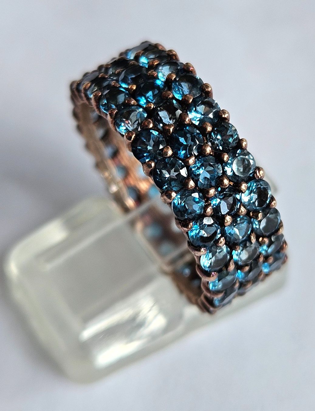 Anelli: Ring mit blauen Steinen Silber Grösse 61 – Nuovo (secondo la descrizione) da Zürich venduto da adriben 9