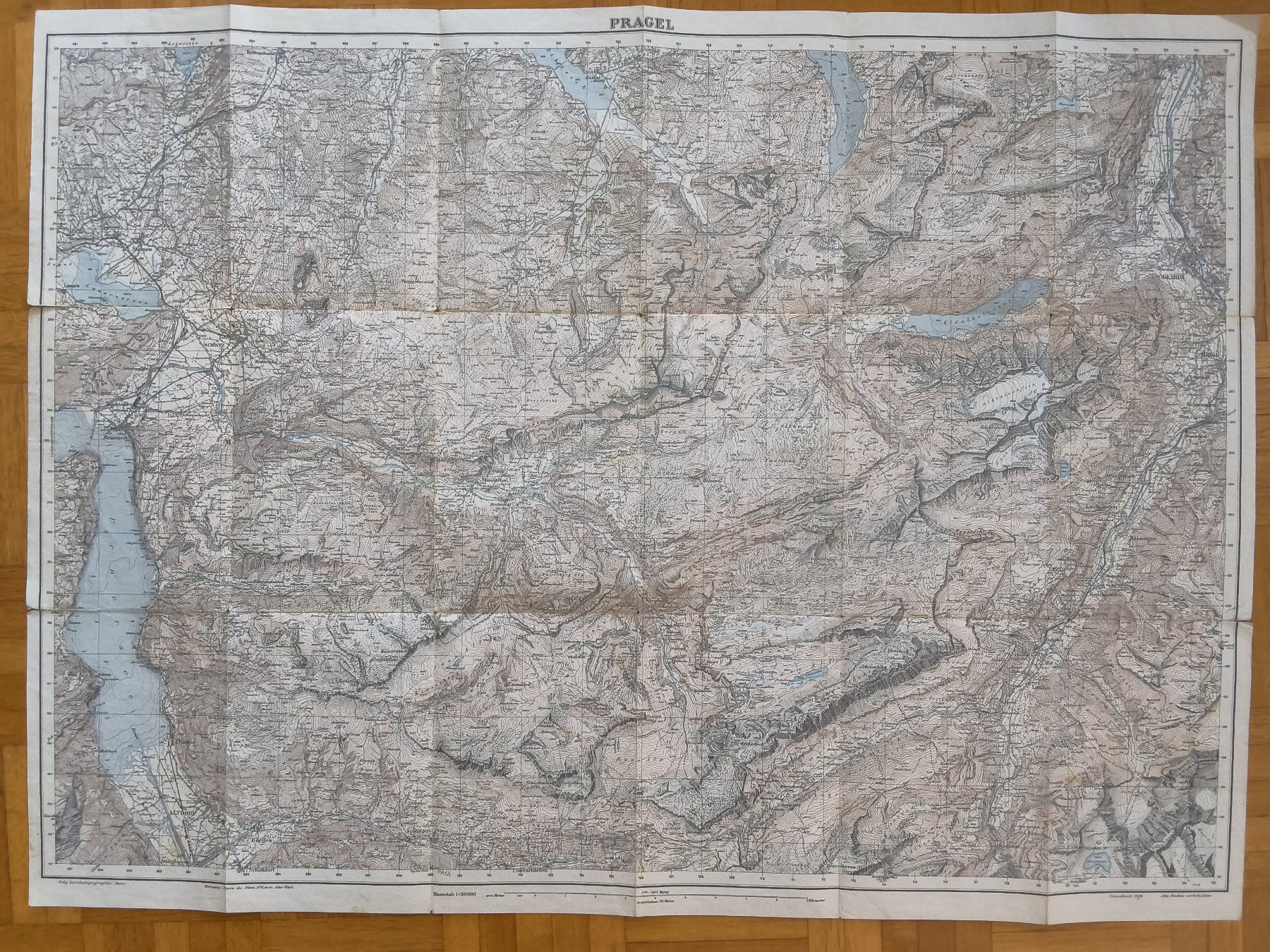 Cartine & Atlanti: 2er set Landkarten Pragel 1926 + 1939 – Usato da Hallau venduto da histoiremerveilleuse 2