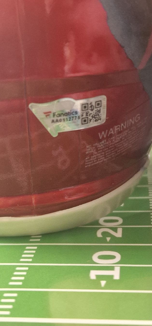NFL Antike Kleidung: Tom Brady The Goat handpainted mini Helm mit Vitrine – Neu (gemäss Beschreibung) aus Bremgarten AG von Odin85 5