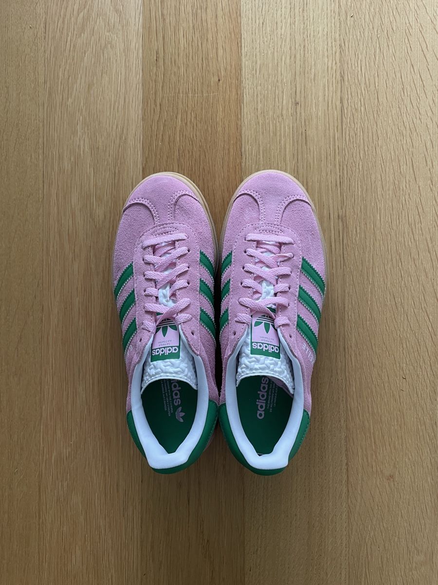 adidas gazelle silver green womens Shop Purple Womens Gazelle Bold Lace Up Sneakers – Shoebacca main image 0