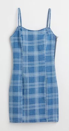 Robe à carreaux bleus, equivalent S